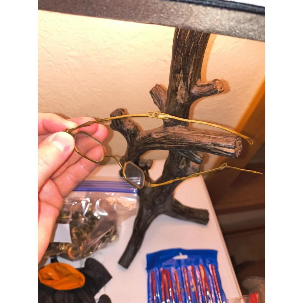 3 Antique Very Unique Glasses - Spectacles One Is 12k Gold Filled Unmarked